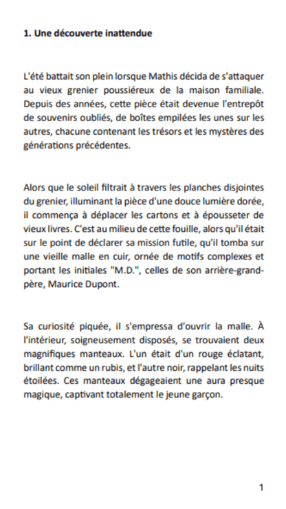 Les manteaux magiques de Mathis | Livre enfant 8-12 ans