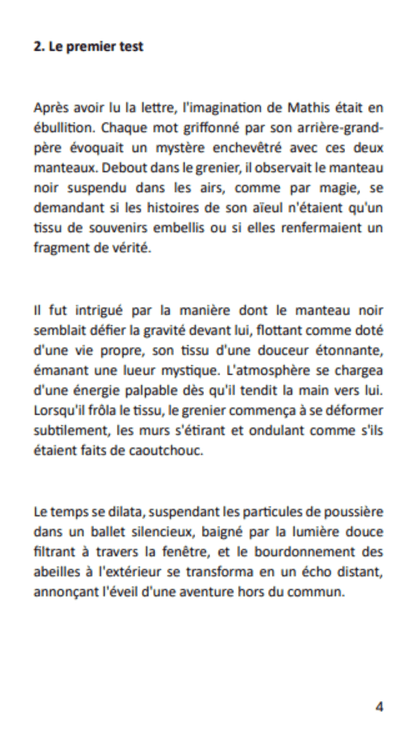 Les manteaux magiques de Mathis | Livre enfant 8-12 ans